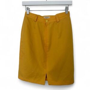 Comptoir des Cotonniers Women's Yellow Pencil Skirt